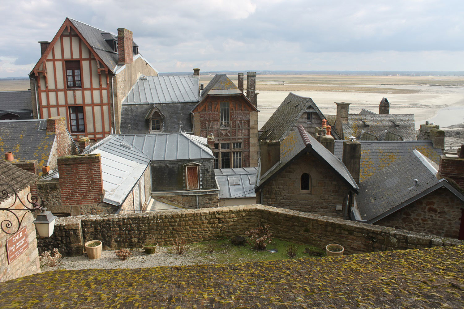 The medieval buildings of Mont St-Michel