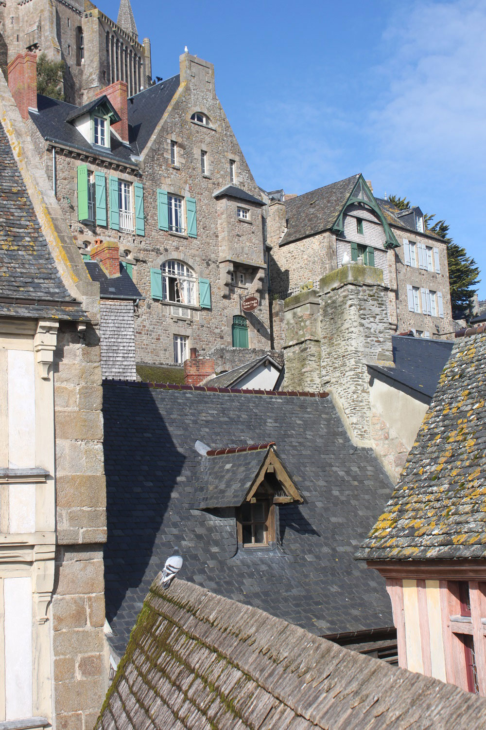 The medieval buildings of Mont St-Michel