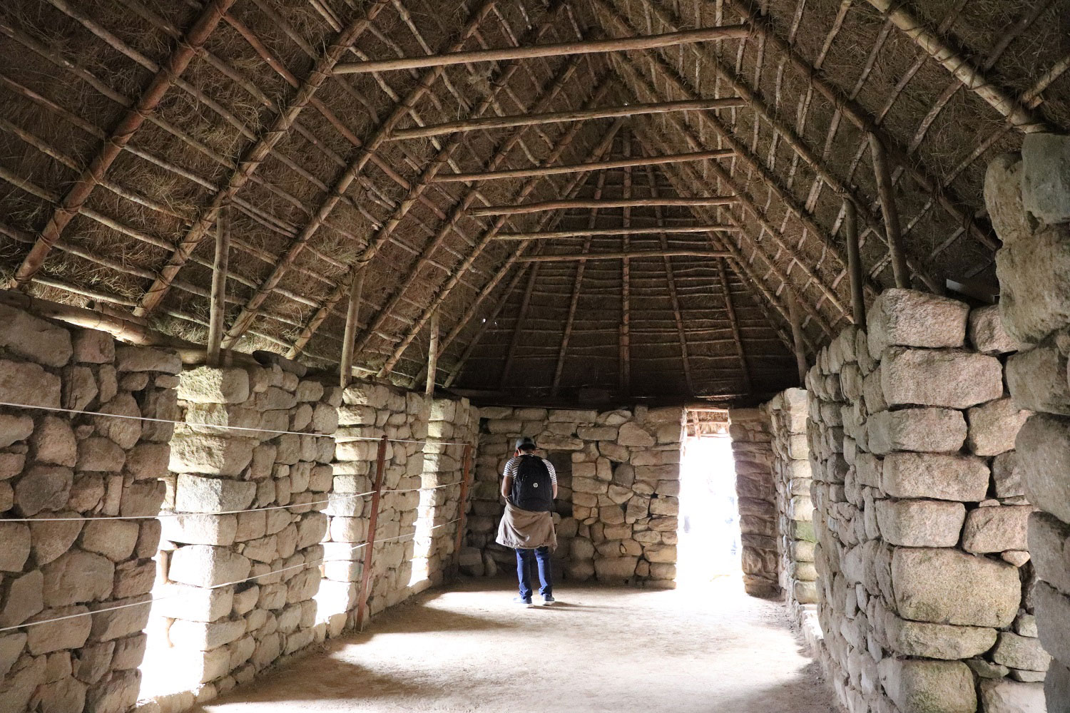 Inside a building at Machu Picchu