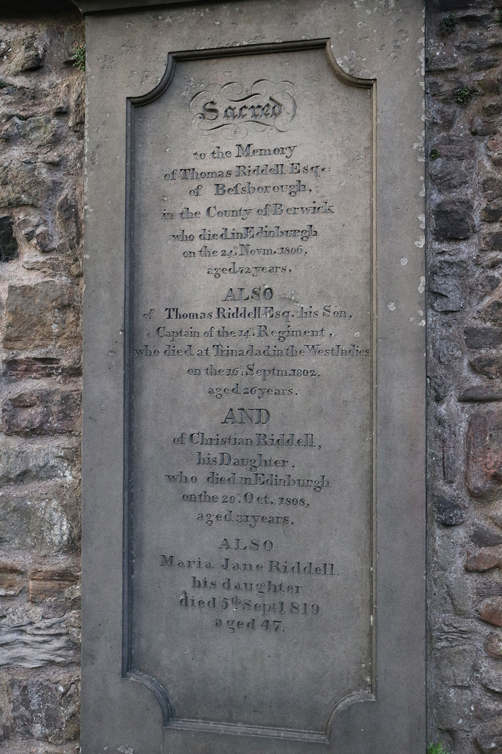 Thomas Riddell's Grave: Harry Potter's Edinburgh