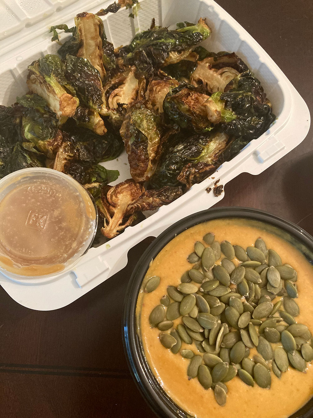 Vegan brussel sprouts and pumpkin curry soup by Golden West Cafe - Vegan Restaurants in Baltimore