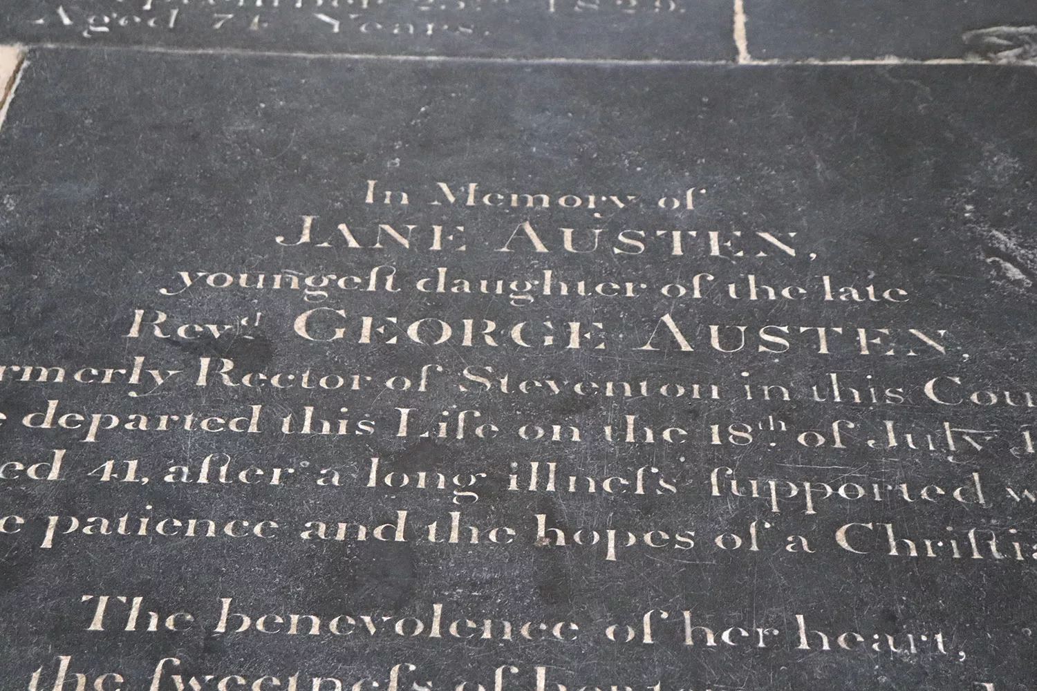 Jane Austen's Grave, Winchester Cathedral, England