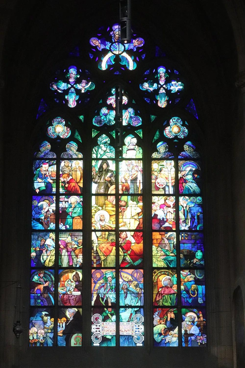 Alphonse Mucha Stained Glass Window, St Vitus Cathedral, Prague